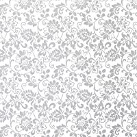 Fablon Fine Décor Rollo de plástico Adhesivo (45 x 200 cm)- Color Plateado